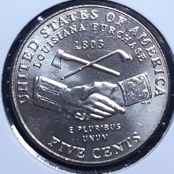 [BUNJANG] USA Unused 2004 Louisiana Purchase Commemorative 5 Cent Coin / 미국 미사용 2004년 루이지애나 1803년 합병기념 5센트 주화 화폐