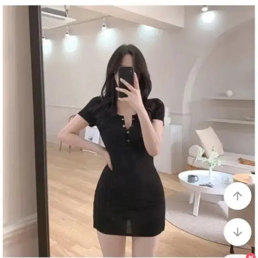 [BUNJANG] HINIQUE Slim Fit Dress Beige / 에이블리 히니크 컨팅 슬림핏 원피스 베이지