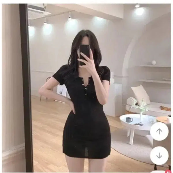 [BUNJANG] HINIQUE Slim Fit Dress Beige / 에이블리 히니크 컨팅 슬림핏 원피스 베이지