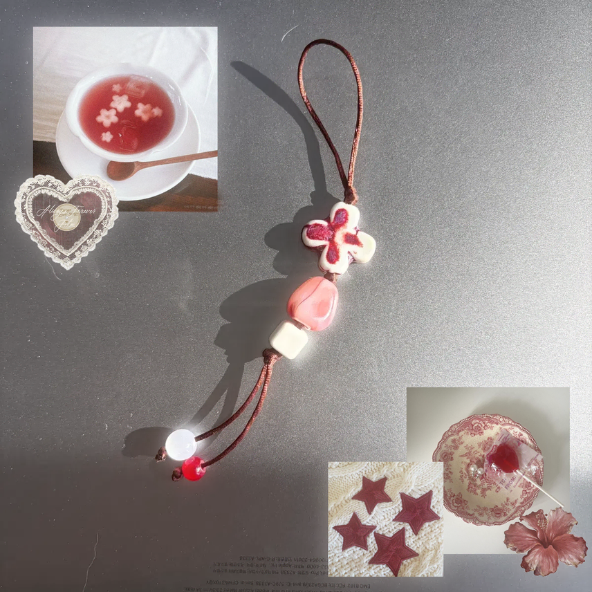 [BUNJANG] Vintage Oriental Style Mood Beaded Strap Charm / 빈티지 동양풍 무드 비즈스트랩