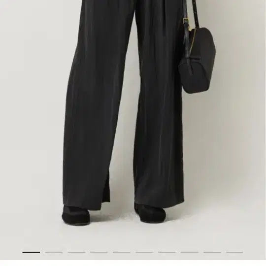 [BUNJANG] Sisley Port Two-Tuck Banding Wide Pants Black SAPT10541BK / 시슬리 포트 투턱 밴딩 와이드 팬츠 SAPT10541BK