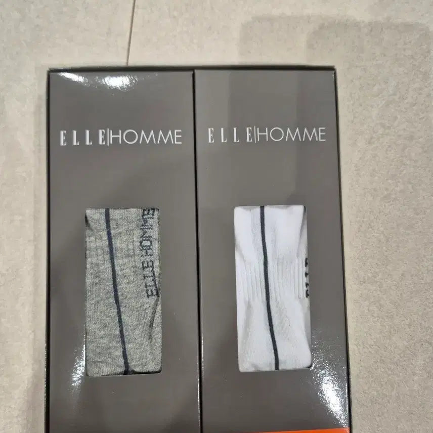 [BUNJANG] Elle Homme Men's Socks Set (Grey/White) / 엘르옴므 남성 양말 세트 (그레이/화이트) 새상품
