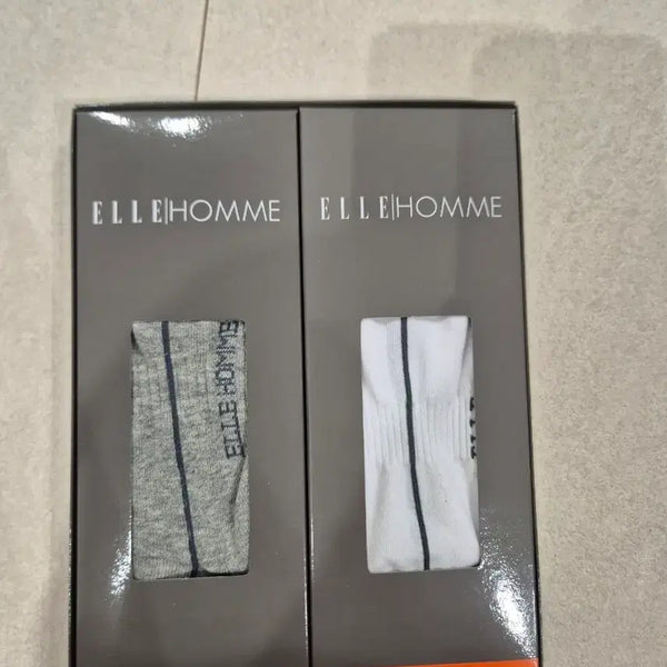[BUNJANG] Elle Homme Men's Socks Set (Grey/White) / 엘르옴므 남성 양말 세트 (그레이/화이트) 새상품
