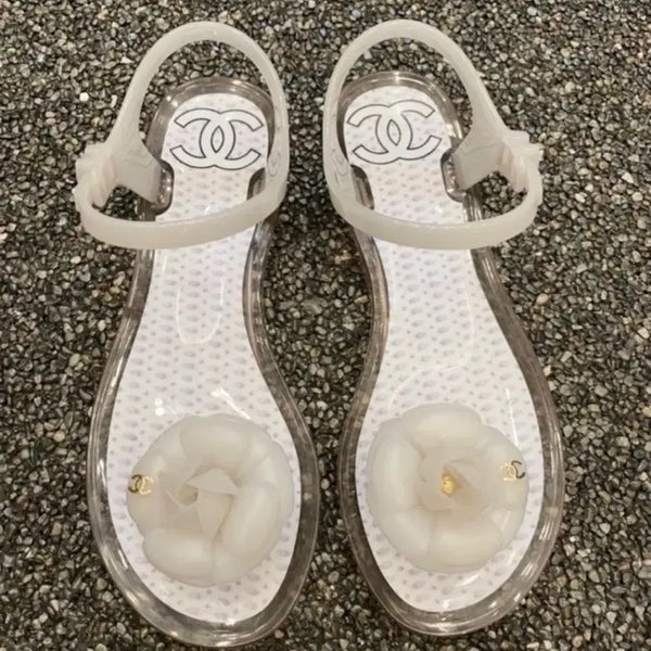 [BUNJANG] Chanel Camellia Jelly Sandals / (정품) 샤넬 샌들 (35)