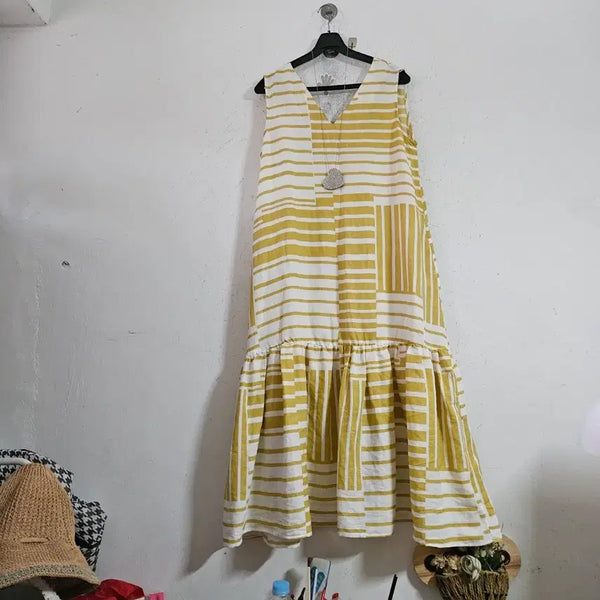 [BUNJANG] Mint Scarf Dress Yellow / 민트 스카프 원피스 옐로우