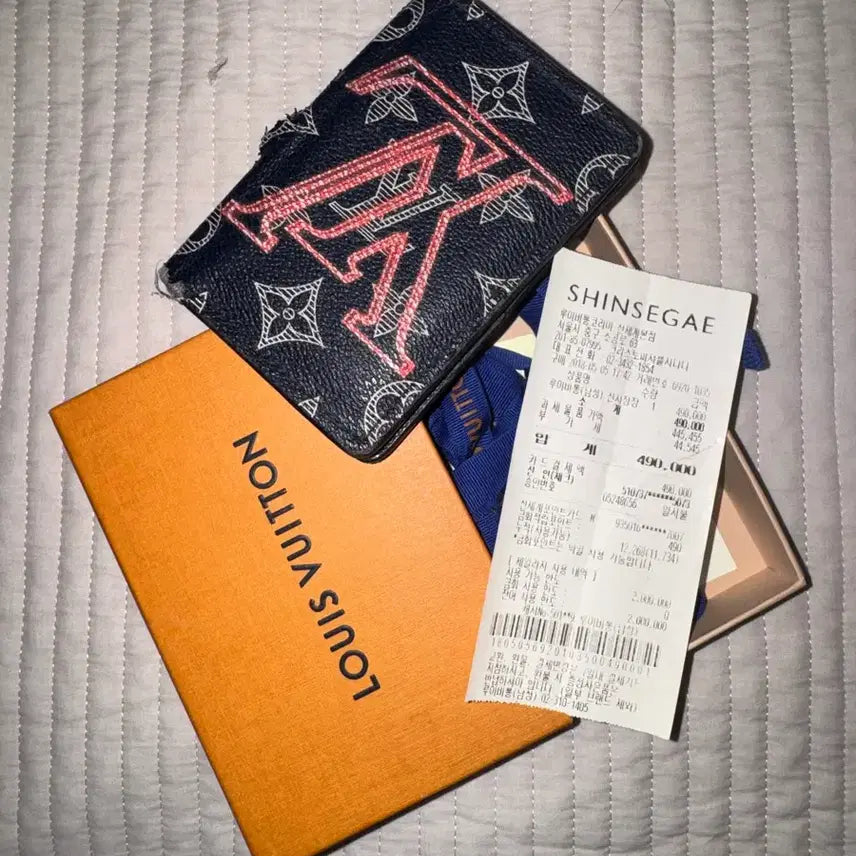 [BUNJANG] Louis Vuitton Upside Card Holder Navy / 루이비통 업사이드 카드지갑 네이비