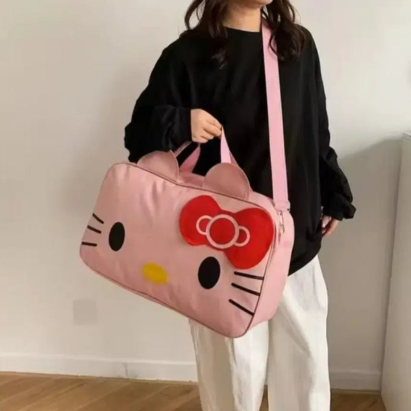 [BUNJANG] Hello Kitty Pink Big Boston Bag / 헬로키티 핑크 빅보스톤백