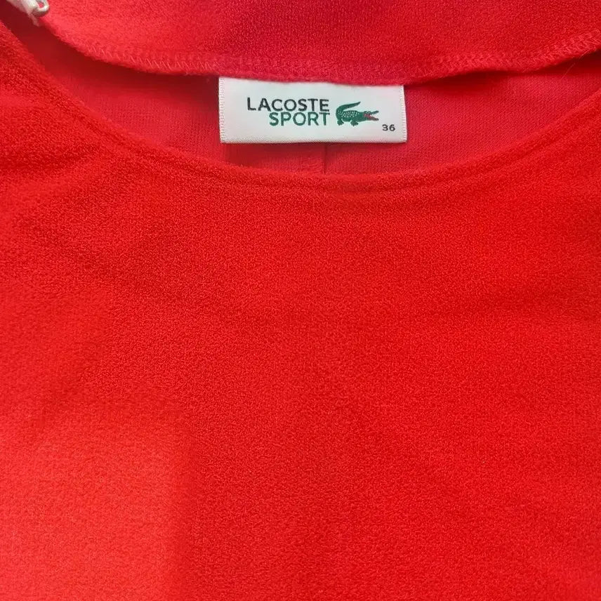 [BUNJANG] Lacoste Red Short Sleeve T-Shirt Size 36 / 새상품)라코스테 레드 반팔 티셔츠 36