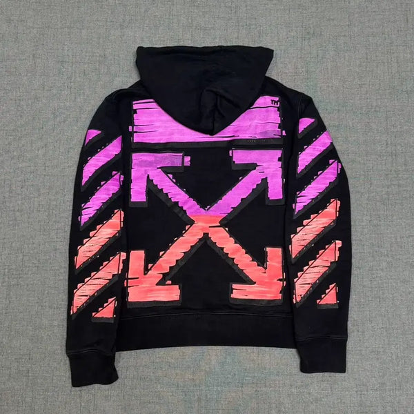 [BUNJANG] Off-White Marker Gradient Hoodie Black / 오프화이트 그라데이션 마카 마커 후드티 블랙