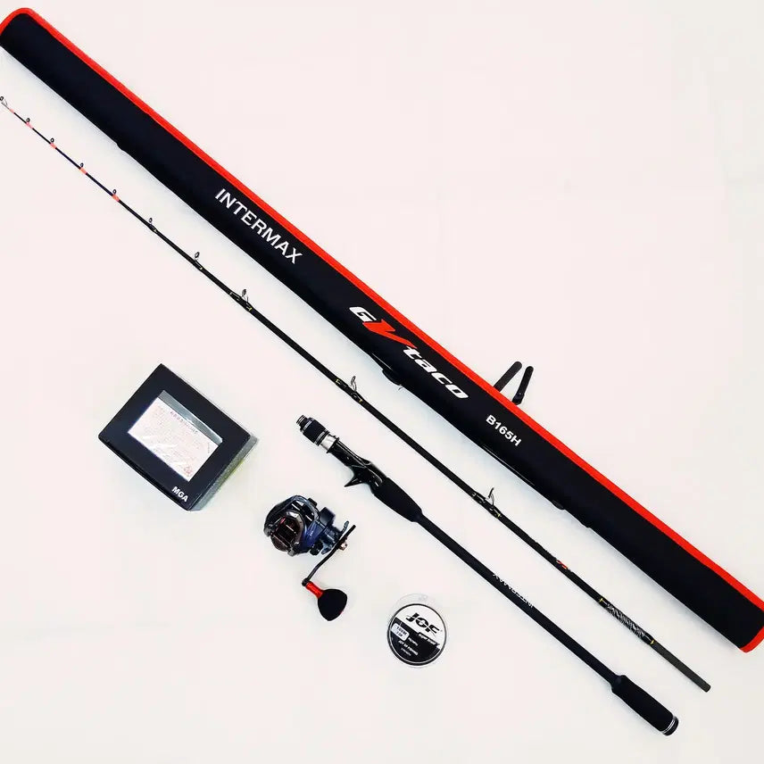[BUNJANG] Intermax Octopus Rod 165H with Baitcasting Reel (Warranty Included) & Braided Line / (44번)문어선상낚시대165H+베이트릴(보증서)+합사