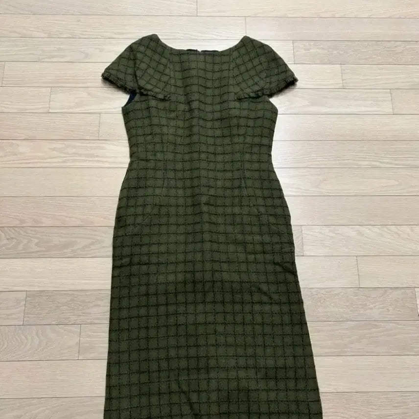 [BUNJANG] BEAMS Check Pattern Short Sleeve Midi Dress / 빔즈 체크 패턴 반팔 원피스