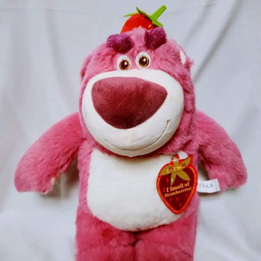 [BUNJANG] Disney Toy Story Strawberry Bear Lotso Medium Plush / 토이스토리 딸기곰 딸기향 랏소 인형 중형인형