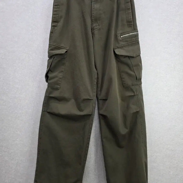 [BUNJANG] LOFI Cargo Wide Pants Khaki Large / 로파이 카고 와이드 팬츠 LOFI 남녀공용