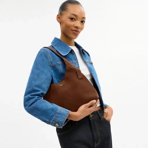 [BUNJANG] Coach Brooklyn Suede 28 Shoulder Bag / 코치 부르클린  스웨이드  28