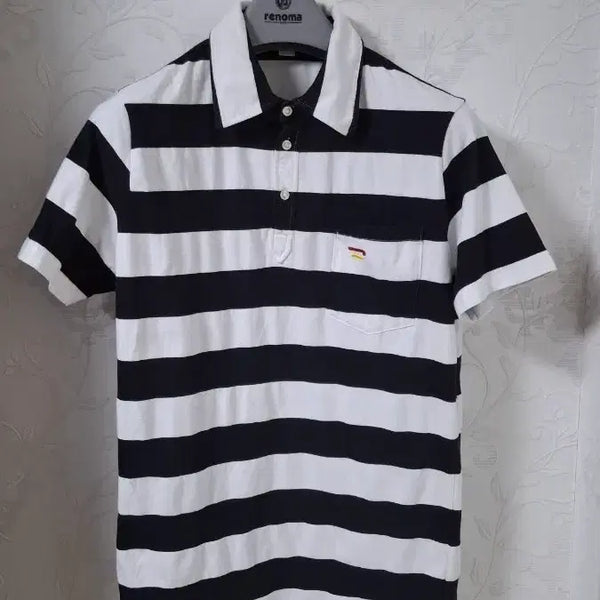 [BUNJANG] Diesel Rugby Stripe Short Sleeve T-Shirt / (정품 일본판) 디젤 럭비 스트라이프 반팔티셔츠 100