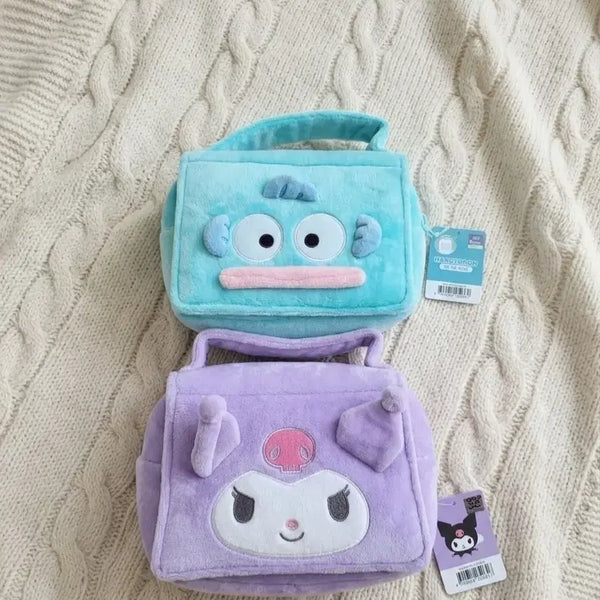 [BUNJANG] Sanrio Hangyodon & Kuromi Mirror Tote Pouch / 산리오 한교동 & 쿠로미 거울 토트 파우치