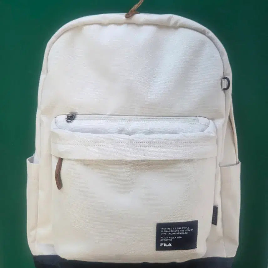 [BUNJANG] Fila Basic Backpack - Ivory / 휠라 아이보리 기본 백팩