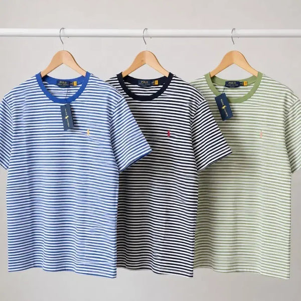 [BUNJANG] Polo Ralph Lauren Striped Short Sleeve T-Shirt (2XL) / 재고정리 특가 폴로 랄프로렌 스트라이프 반팔티 블루/네이비/그린 2xl