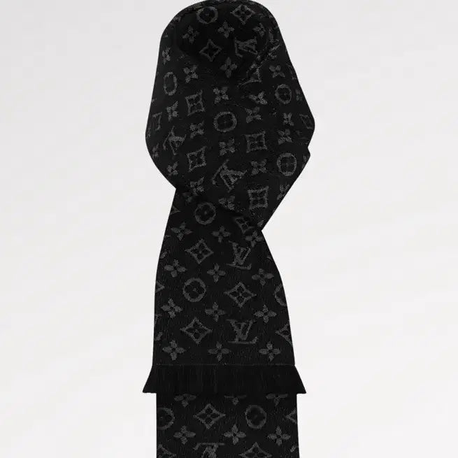 [BUNJANG] Louis Vuitton Monogram Classic Scarf Black / 루이비통 모노그램 클래식 스카프 블랙