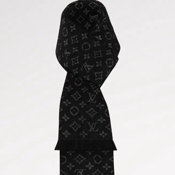 [BUNJANG] Louis Vuitton Monogram Classic Scarf Black / 루이비통 모노그램 클래식 스카프 블랙