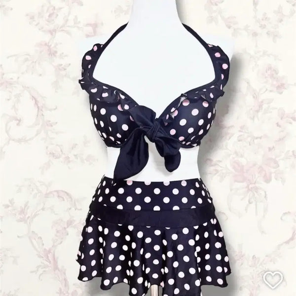 [BUNJANG] Pink Polka Dot Bikini / 도트 비키니 수영복 핑크 히메갸루 라떼 갸루 로걀 빈티지 리즈리사 깔