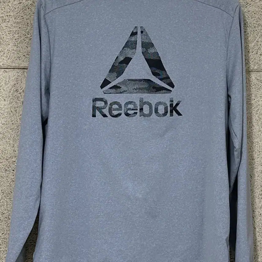 [BUNJANG] Reebok Training Running Hoodie T-Shirt (Gray) / 리복 트레이닝 러닝 후드 티셔츠 새상품