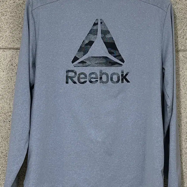 [BUNJANG] Reebok Training Running Hoodie T-Shirt (Gray) / 리복 트레이닝 러닝 후드 티셔츠 새상품