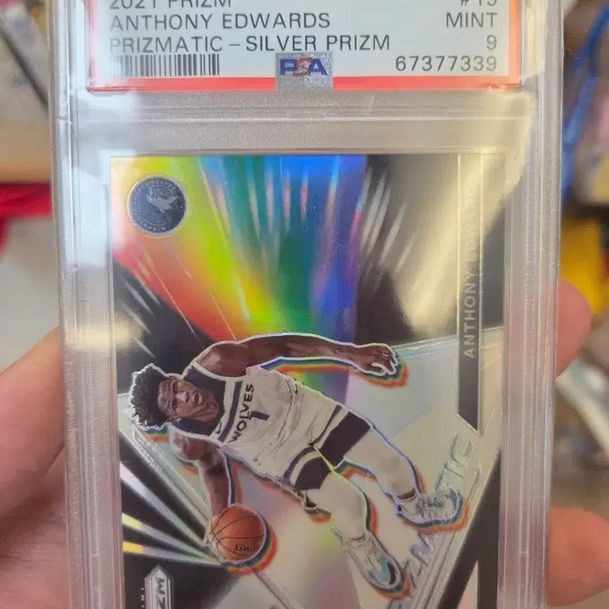 [BUNJANG] 2021 Panini Prizm Anthony Edwards Silver Prizm Card PSA 9 Graded / 2021 PRIZM 앤서니 에드워즈 실버 프리즘 카드 psa9