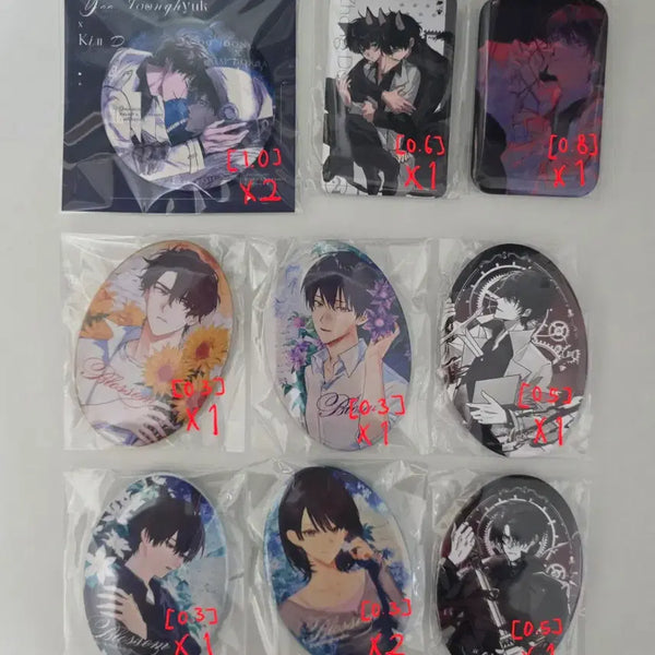 [BUNJANG] Omniscient Reader's Viewpoint Chinese Unofficial Merchandise Can Badge Set (Yoo Joonghyuk, Kim Dokja) / 전독시 중국 비공굿 캔뱃지 전지적 독자 시점 유중혁 김독자