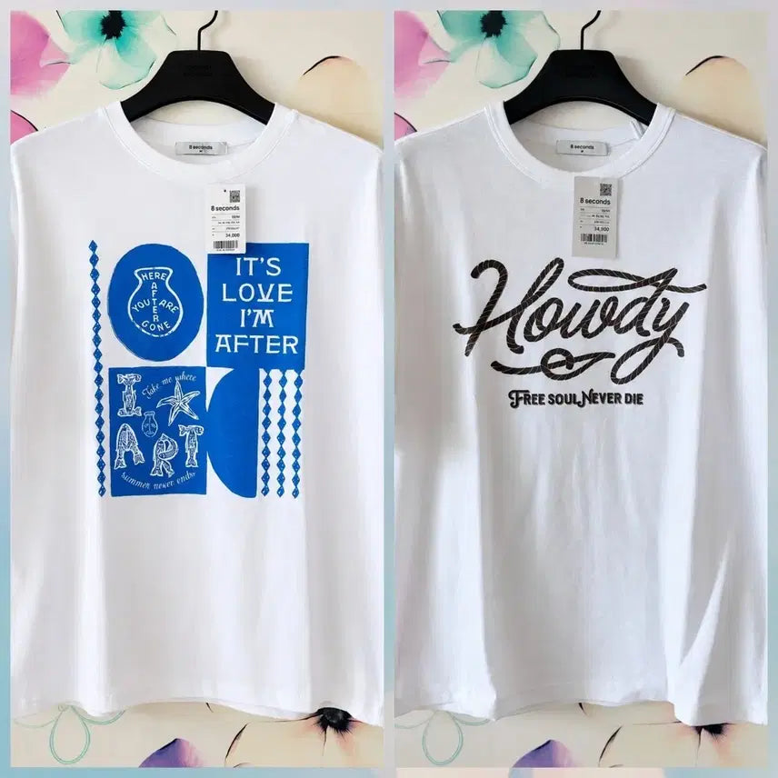 [BUNJANG] 8 Seconds Slub Cotton T-shirts Set of 2 / 에잇세컨즈 슬럽 면티 두 벌 100(택 새제품)