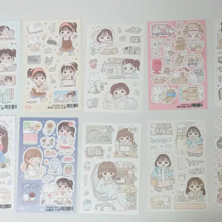 [BUNJANG] Dewime Sticker 10-Sheet Bundle Set / [듀임] 스티커 10장 일괄 원가 이하 처분