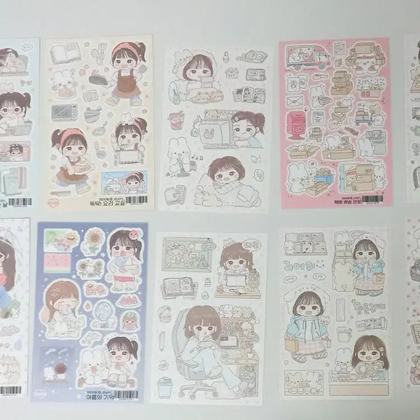 [BUNJANG] Dewime Sticker 10-Sheet Bundle Set / [듀임] 스티커 10장 일괄 원가 이하 처분