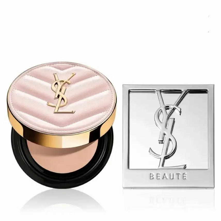 [BUNJANG] Yves Saint Laurent Mesh Cushion Set (Pink) + Mirror / 신세계백화점정품 새상품 입생로랑 메쉬 핑크 쿠션 세트