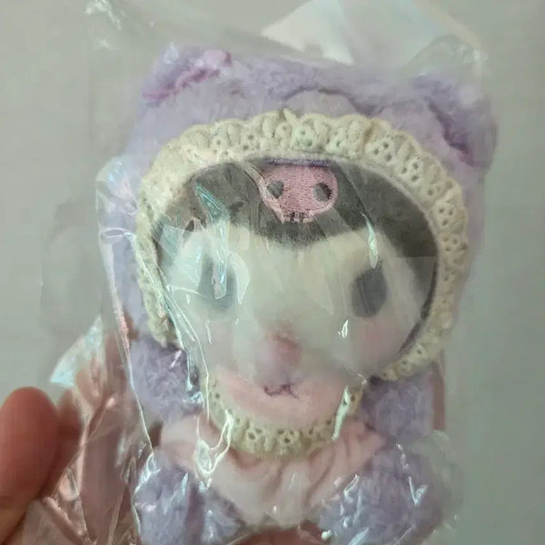 [BUNJANG] Kuromi Mascot + Plush Set (Latte Kuma) / 라떼쿠마 쿠로미 마스코트