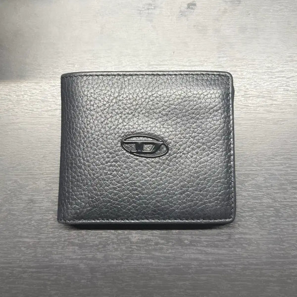 [BUNJANG] Diesel Leather Bifold Wallet Black / 디젤 가죽 반지갑 블랙