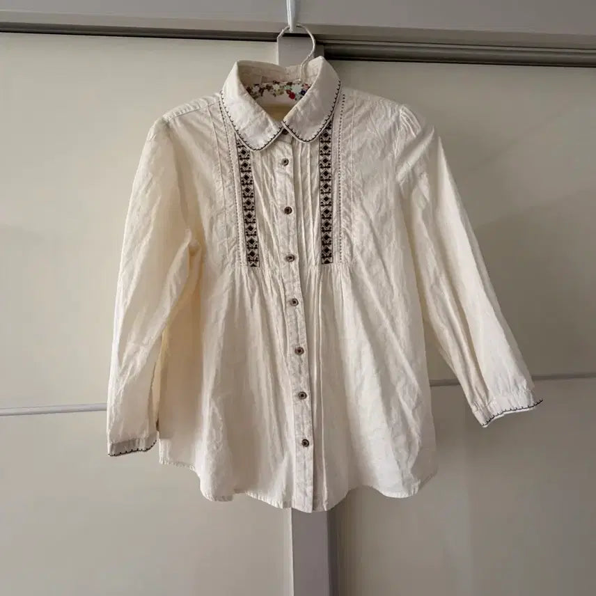 [BUNJANG] Ethnic 3/4 Sleeve Shirt / 에스닉 칠부셔츠