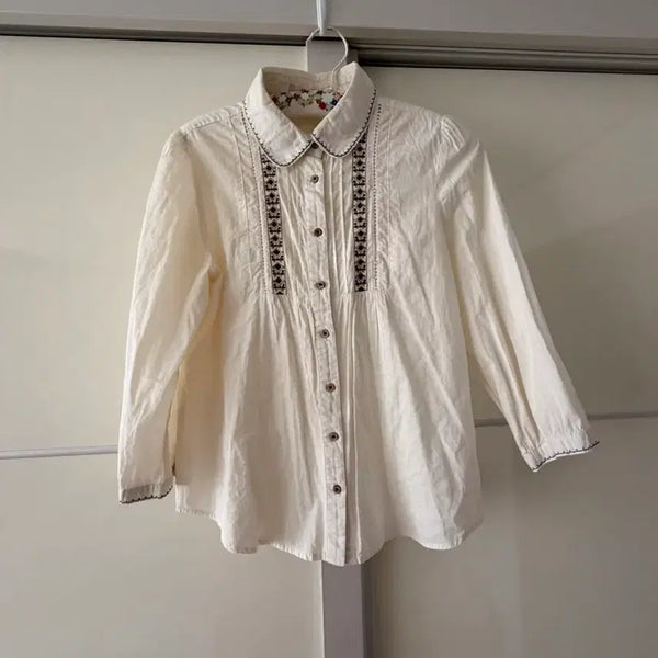[BUNJANG] Ethnic 3/4 Sleeve Shirt / 에스닉 칠부셔츠