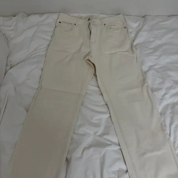 [BUNJANG] Hazzys Cream Straight Fit Jeans / [M] His 헤지스 크림진