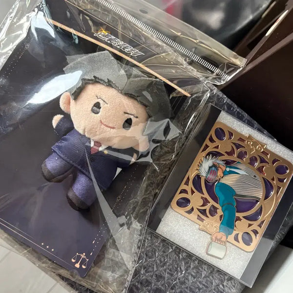 [BUNJANG] Ace Attorney Pop Mart Kuzushi Naruhodo Ryuuichi Plush Keychain Bundle Set / (일괄) 역전재판 팝마트 쿠지 나루호도 인형 누이 키링