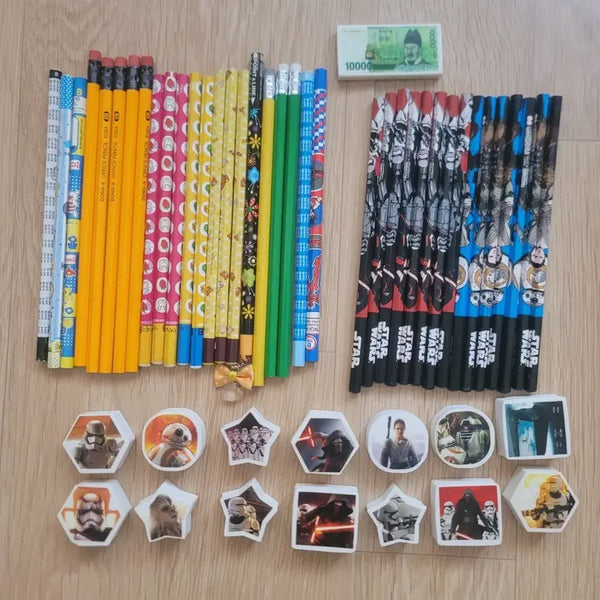 [BUNJANG] Star Wars Pencil & Eraser Set / 미사용 연필 & 지우개 세트