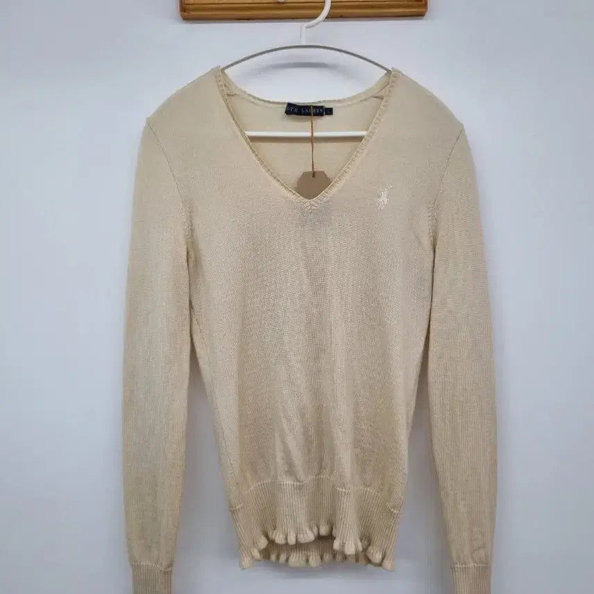 [BUNJANG] Polo Ralph Lauren V-Neck Wool Knit (Thin) - Size L / 폴로 랄프로렌 브이넥 울 니트(얇은)