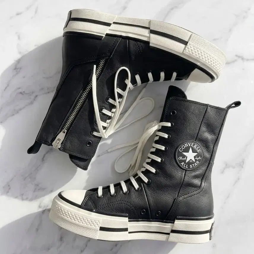 [BUNJANG] Converse Chuck 70 Plus Ex-Hi Leather Black 270 / 컨버스 / 척 70 플러스 엑스하이 레더 블랙 / 270