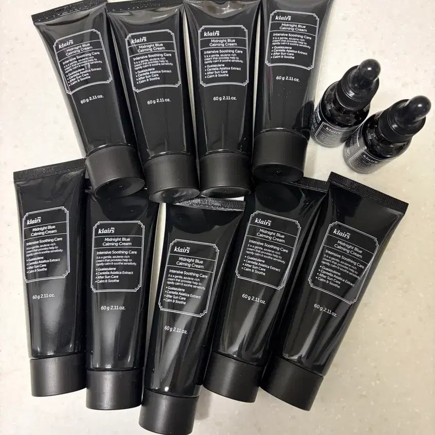 [BUNJANG] Klairs Midnight Blue Calming Cream & EGF Ampoule Bundle Set / (일괄) 클레어스 블루카밍크림/블루드롭앰플 (택포)