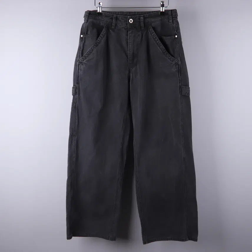 [BUNJANG] Politeru Washed Carpenter Pants Charcoal (28-29) / 폴리테루 워싱 카펜터 팬츠 바지 차콜 (28-29) 4993