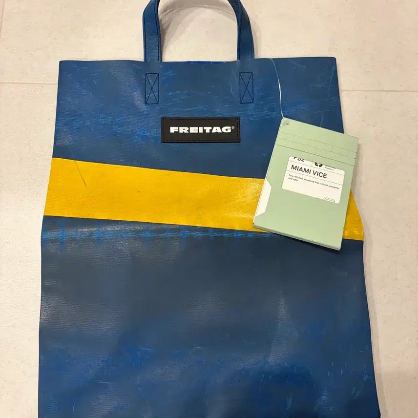 [BUNJANG] Freitag Miami Vice Tote Bag Blue Yellow / 프라이탁 마이애미 바이스 토트백 블루 옐로우
