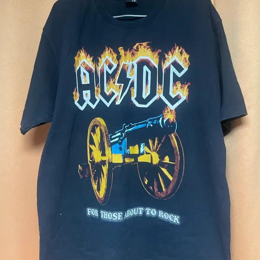 [BUNJANG] AC/DC Cannon Printing Short Sleeve T-Shirt XL / AC/DC 캐논 프린팅 반팔티 XL