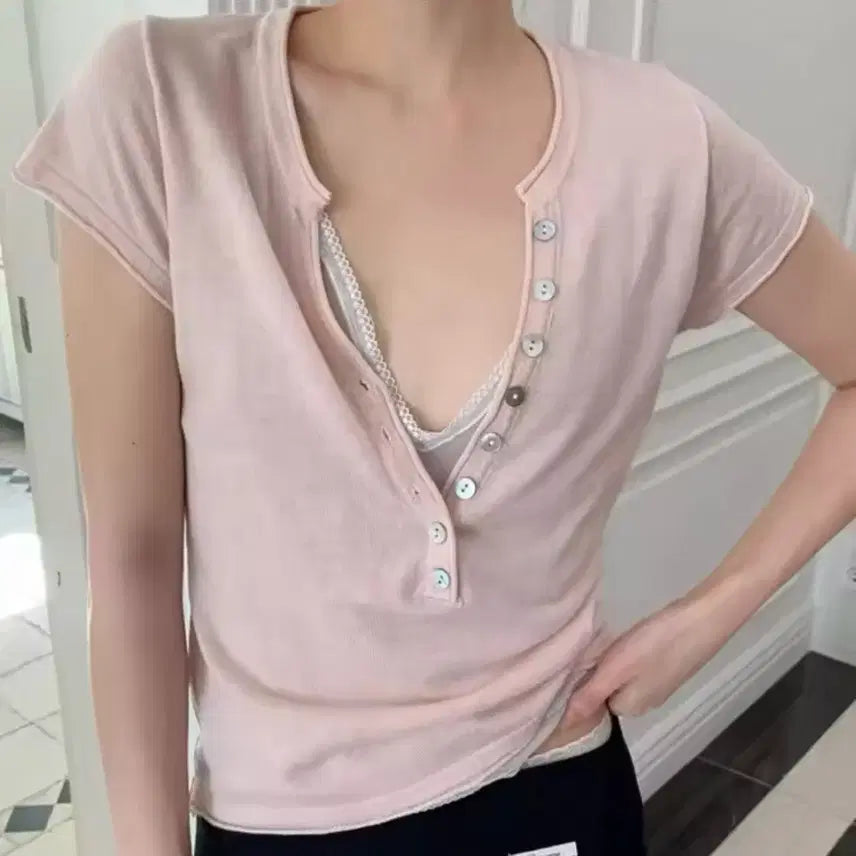 [BUNJANG] See-through Short Sleeve Knit / 시스루 반팔 니트 / 데일리 캐주얼 러블리 y2k 모리걸 빈티지