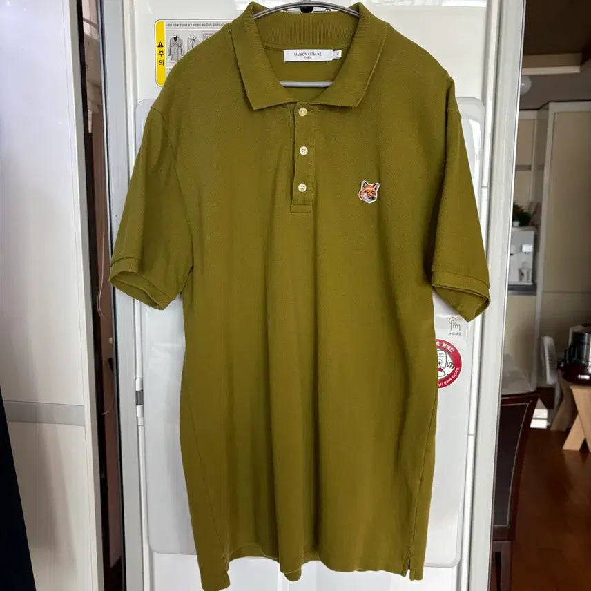 [BUNJANG] Maison Kitsuné Fox Head Polo Shirt XL Khaki / XL 메종키츠네 폭스헤드 PK카라티 카키