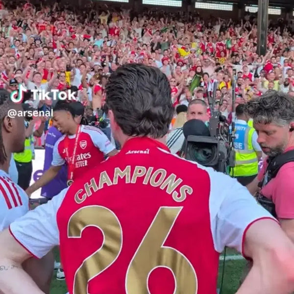 [BUNJANG] Arsenal 2026 Champions League Official Markings + Gold EPL Lion Patch Set / 아스날 2026 챔피언스리그 오피셜 마킹 + 골드 EPL 사자패치 세트