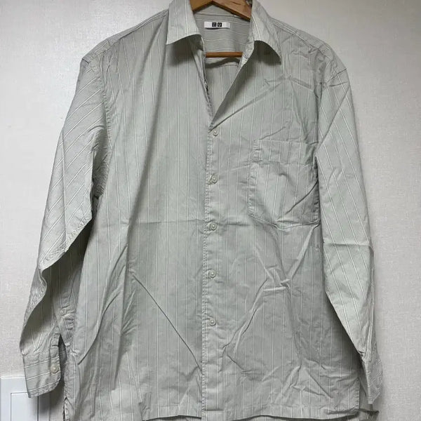 [BUNJANG] Uniqlo U Striped Shirt (L, Green) / 유니클로 U 셔츠 (L 사이즈, 그린)